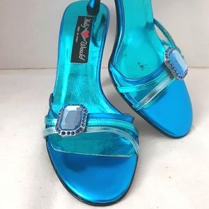 HOLLYWOULD metallic blue mix slides